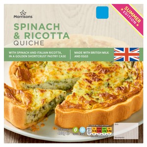 Morrisons Spinach & Red Pepper Quiche 400g