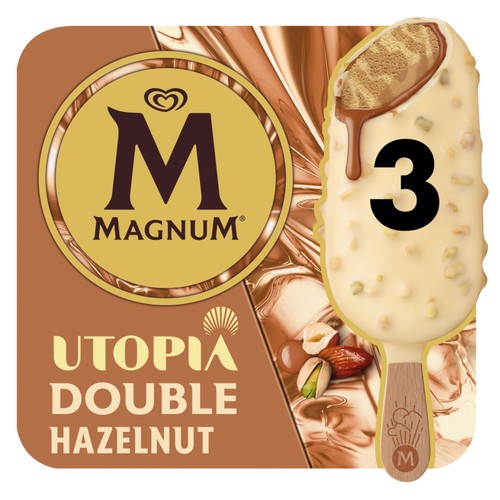 Magnum Utopia Double Hazelnut Ice Cream Sticks 3 x 85ml