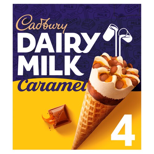 Cadbury Dairy Milk Caramel Ice Cream Cones