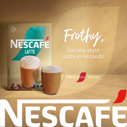 Nescafe Gold Latte Instant Coffee 12 x Sachets