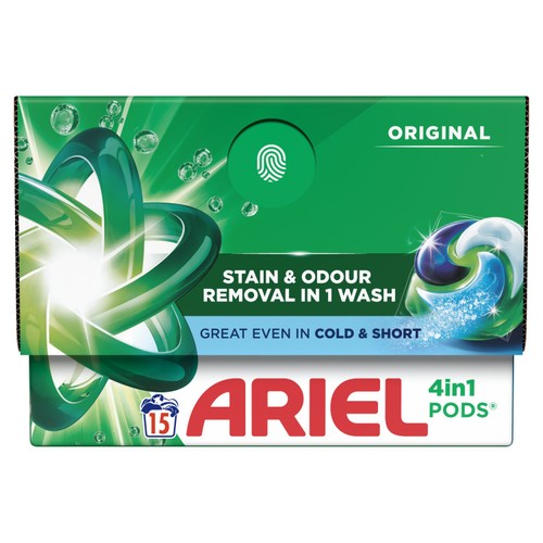 Ariel Original 4-In-1 Pods Washing Capsules 15 Washes