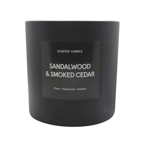 Nutmeg Home Premium Large Sandalwood & Smoked Cedar Candle 