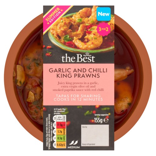 Morrisons The Best Hot Tapas Pil Pil Prawns 155g