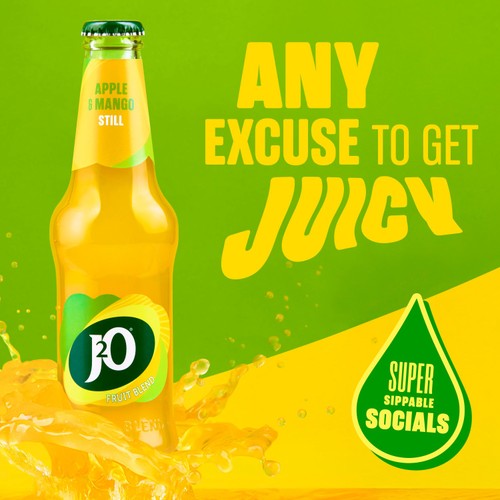 J2O Apple & Mango 4 Bottles 