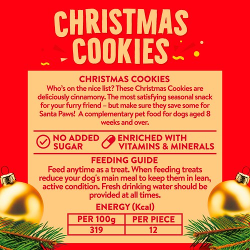 Wagg Treats Christmas Cookies 100g