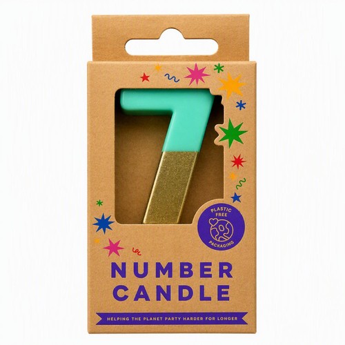 Mad Party No. 7 Number Candle