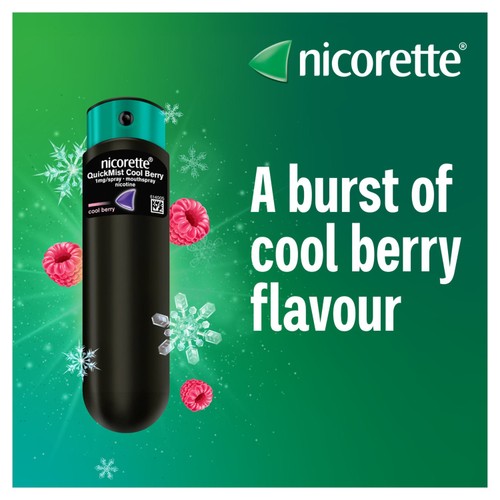 Nicorette Quickmist Cool Berry Mouthspray 2 Units Quit Vaping Aid