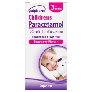 Six Plus Pain Relief 250mg/5ml Oral Suspension Paracetamol Strawberry Flavour 6+ Years 80ml