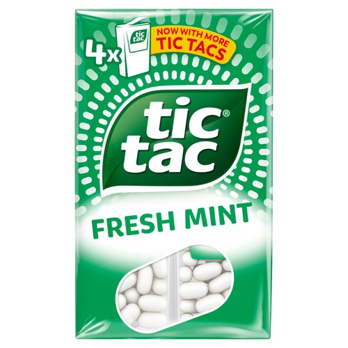 Tic Tac Fresh Mint Sweets 4 x 18g