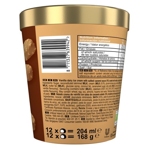 Magnum Bonbon Gold Caramel Billionaire Ice Cream Frozen Snack   12 pack
