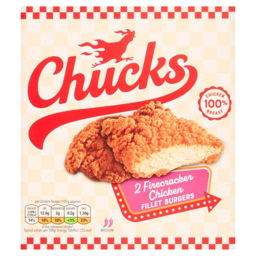 Chucks Firecracker Fillet Burgers 2Pk 230G
