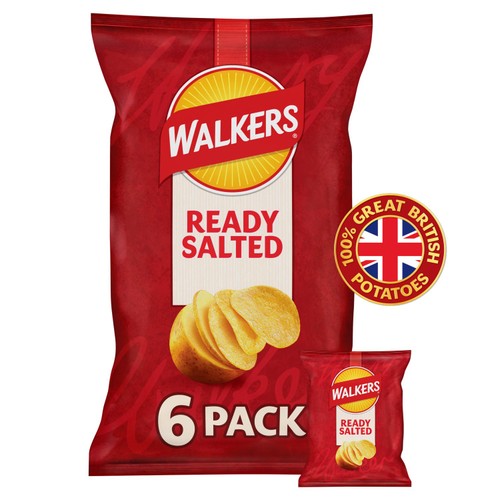 Walkers Ready Salted Multipack Crisps 6 Pack