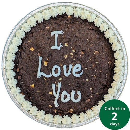 Giant 10" Triple Chocolate Cookie I Love You (Serves 10)   FTO