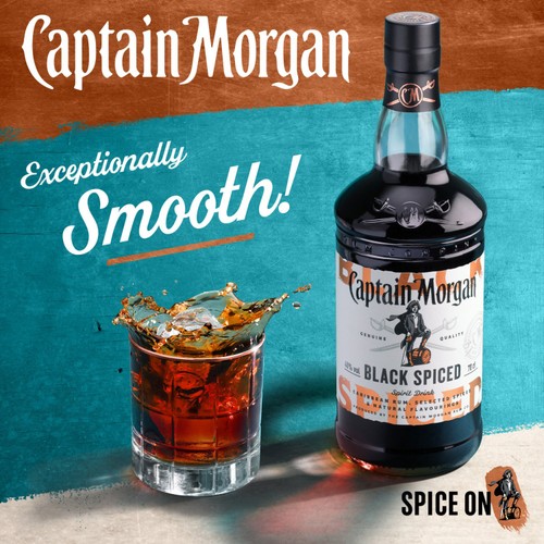 Captain Morgan Black Spiced Rum based Spirit Drink  