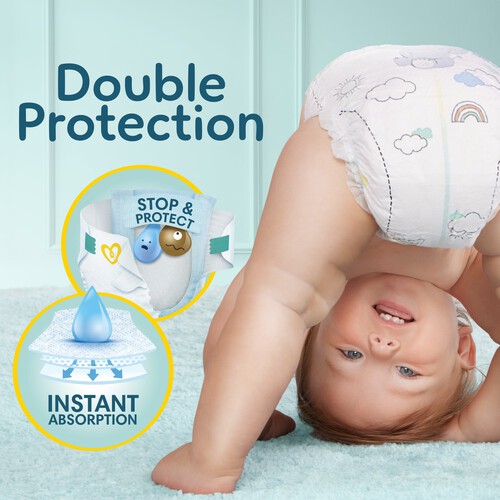 Pampers Premium Protection New Baby Size 3, 70 Nappies Jumbo+ Pack