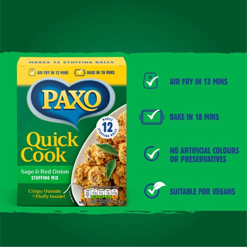 Paxo Quick Cook Sage & Red Onion Stuffing Mix 150g