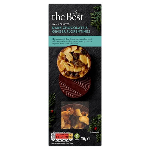 Morrisons The Best Dark Chocolate & Ginger Florentines 