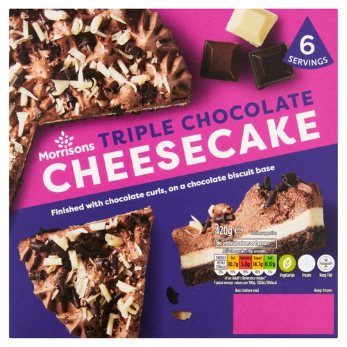 Morrisons Triple Chocolate Cheesecake 