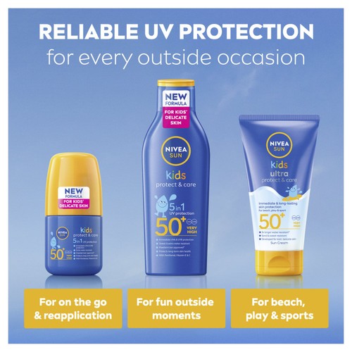NIVEA SUN Kids Protect & Care Sun Cream Roll-On SPF50+ 