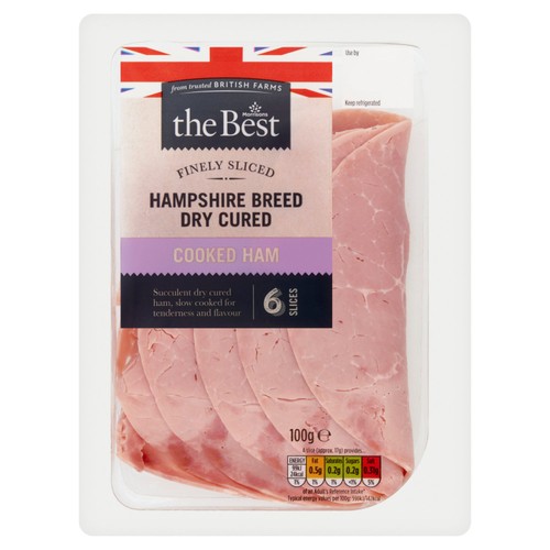 Morrisons finely sliced dry cured cooked ham slices