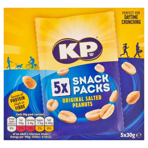 KP Salted Peanuts 5 x Snack Packs