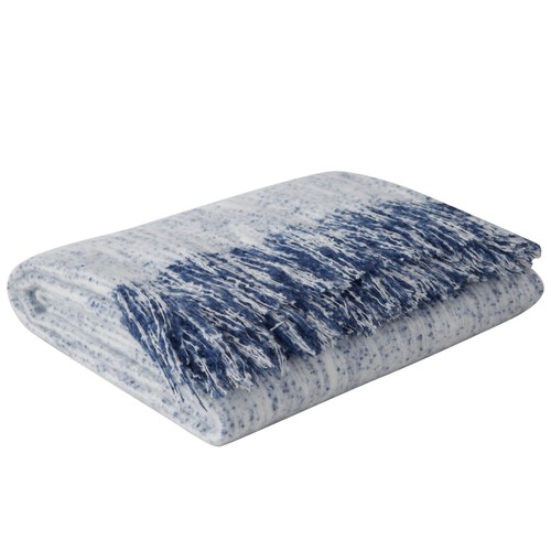 Nutmeg Home Navy Space Dye Throw