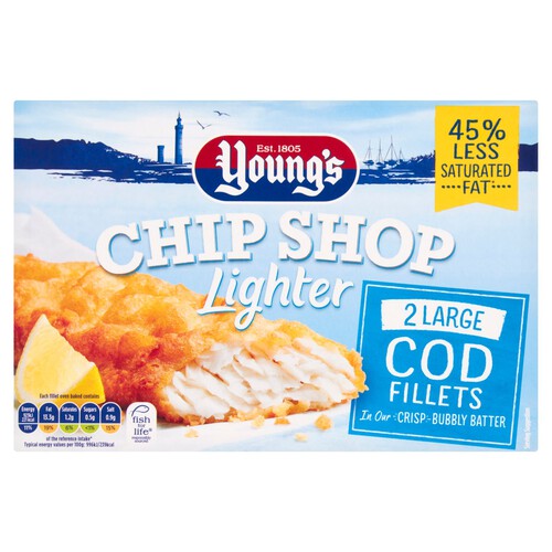 Young'S Light 2 Large Cod Fillet 