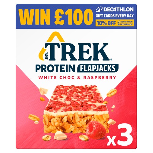 Trek Protein Flapjacks White Choc & Raspberry 