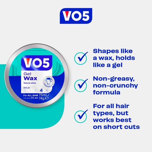  VO5 Extreme Gel Wax Extra Hold   75ml