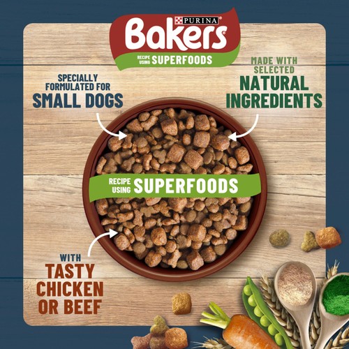 Bakers Small Dog Dry Dog Food Beef & Veg