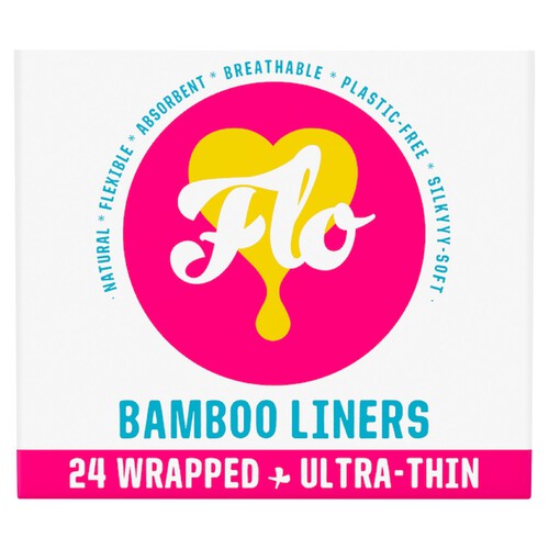 Flo Bamboo Liners 24 Wrapped Ultra - Thin