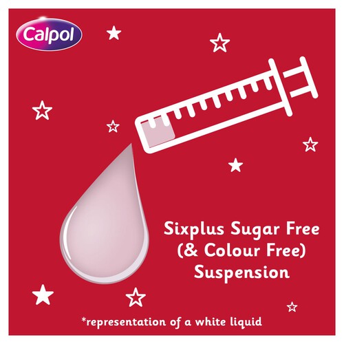 Calpol 6+ Sugar Free Strawberry Liquid Paracetamol