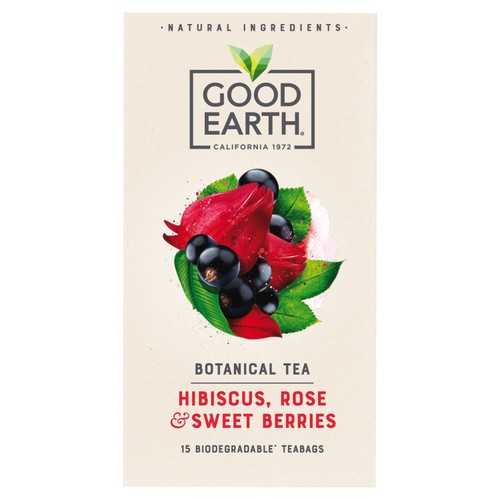 Good Earth Herbal Tea Hibiscus, Rose & Sweet Berries 15 TeaBags