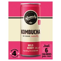 Remedy Kombucha Wild Berry 4 x 330ml
