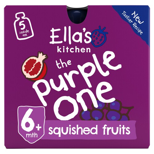 Ella's Kitchen The Purple One Smoothie Multipack Baby Food Pouch 6+ Months