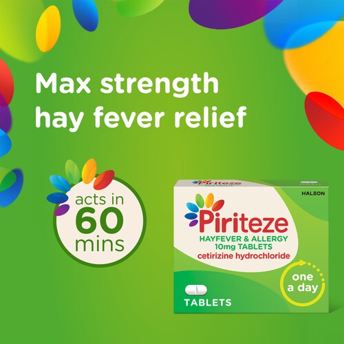 Piriteze Hayfever & Allergy Antihistamine Tablets