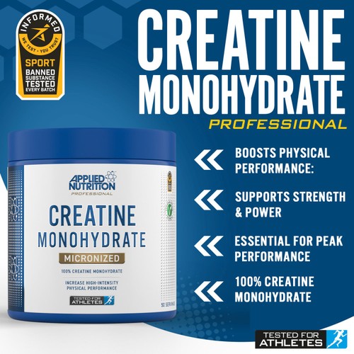 Applied Nutrition Creatine Monohydrate Powder Unflavoured 250g