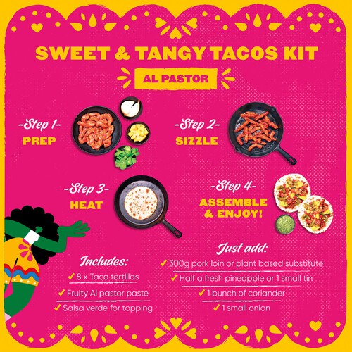 Las Chicas Mexican Al Pastor Tacos Meal Kit 