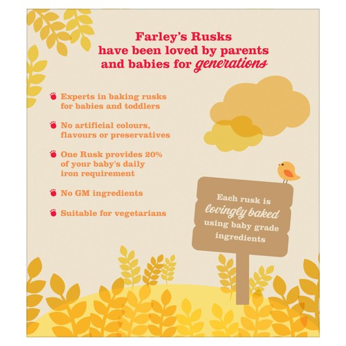 Farley's Original Rusks Baby Food Snacks 6+ Months 300g