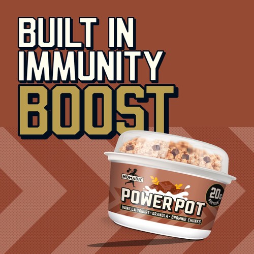 Nomadic Power Pot Vanilla Yogurt & Granola & Chocolate Brownie 