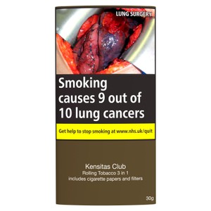 10 cigarettes tesco Kensitas Club Rolling Tobacco Includes Cigarette Papers
