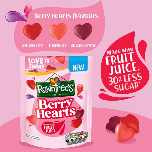 Rowntree's Berry Hearts Sweets Sharing Bag