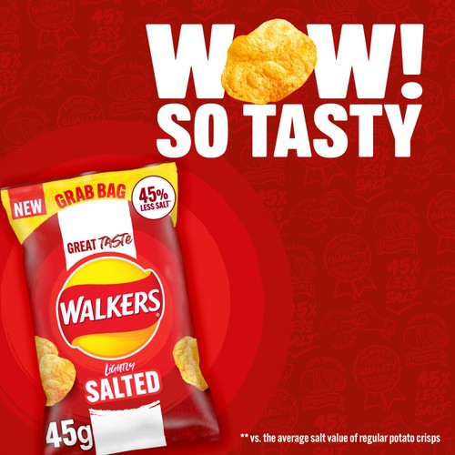 Walkers Less Salt Lightly Salted Crisps 45g