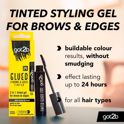Got2b Glued Brows And Edges Black 16ml