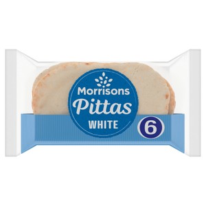 Morrisons Stonebaked White Pittas 6 Pack