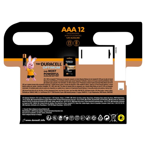 Duracell Plus AAA Alkaline Batteries LR03