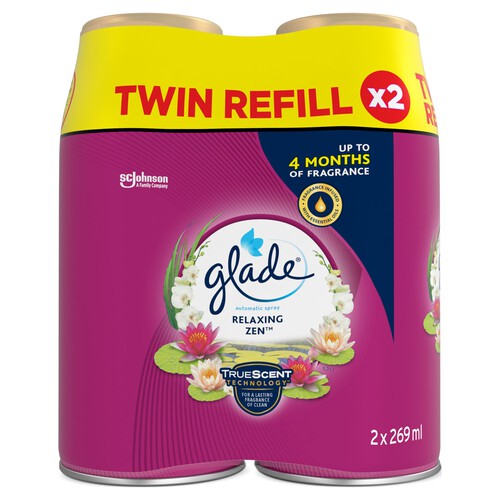 Glade Automatic Spray Twin Refill Relaxing Zen Air Freshener