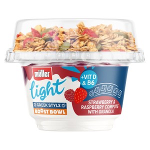 Muller Light Breakfast Bowl Strawberry & Raspberry
