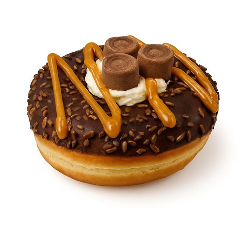 Morrisons Chocolate Ring Doughnut With Caramel Filling