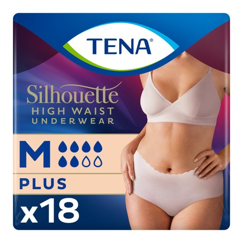 Tena Silhouette Incontinence Pants Plus Creme Medium 18 Pack